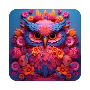 زیر لیوانی کاکتی طرح حیوانات رنگی مدل mp25618