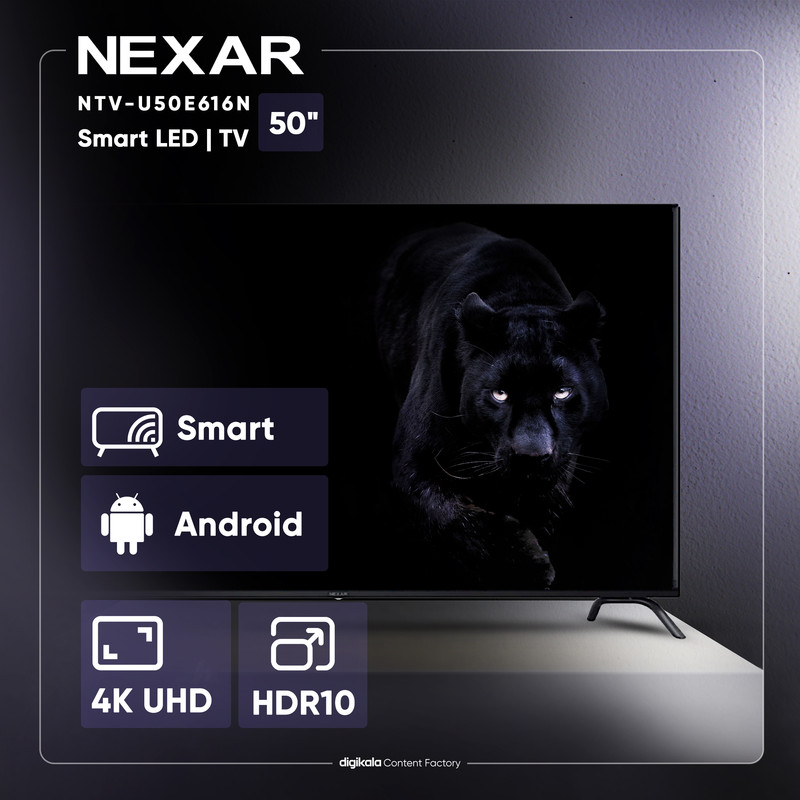 تلویزیون ال ای دی هوشمند نكسار مدل NTV-U50E616N سایز 50 اینچ تلویزیون ال ای دی هوشمند نكسار مدل NTV-U50E616N سایز 50 اینچ