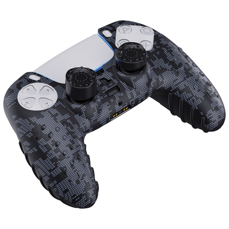محافظ دسته پلی استیشن 5 اسپارک فاکس مدل Silicone Grip Pack Digital Camo به همراه روکش آنالوگ