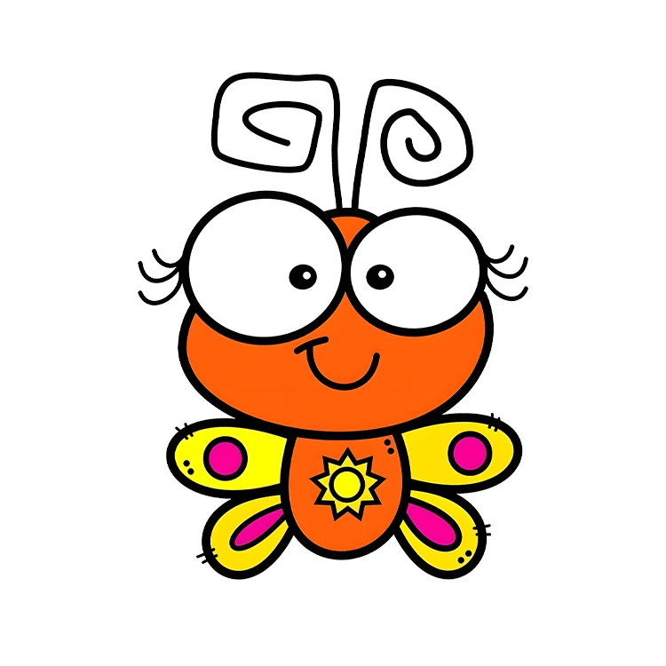 استیکر پارچه و لباس پاد آفرین مدل کارتونی کیوت فانتزی بامزه کد S3457