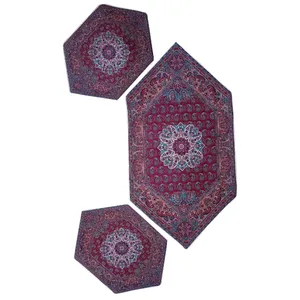 ست 3 تکه رومیزی ترمه طرح رضوان