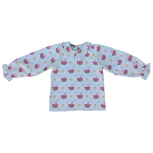 بلوز آستین بلند یقه ب ب دخترانه مدل یلدا