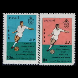 تمبر یادگاری مدل مسابقات فوتبال مجموعه 2 عددی 