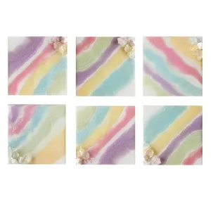 مجموعه ظروف هفت سین 6 پارچه طرح دورانا مدل Cristal Rainbow