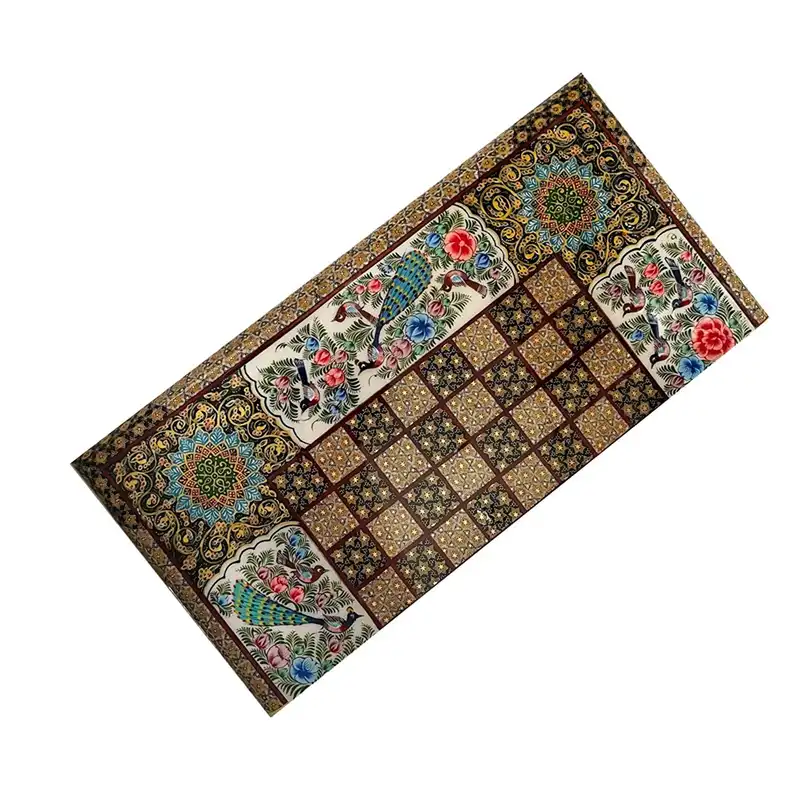 صفحه شطرنج خاتم کاری مدل شاهکار کد t1004