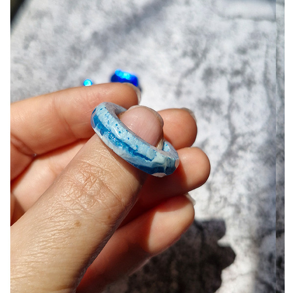 انگشتر دخترانه مدل رزینی کد 18