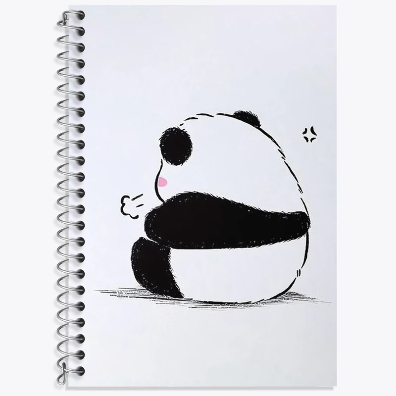 دفتر زبان 50 برگ خندالو مدل سه خط طرح پاندای کیوت کد N1951