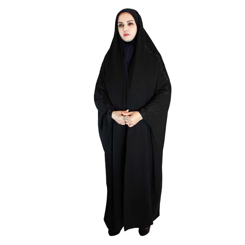 چادر دانشجویی مدل سارا کن کن ندا نگین دار چادر دانشجویی مدل سارا کن کن ندا نگین دار