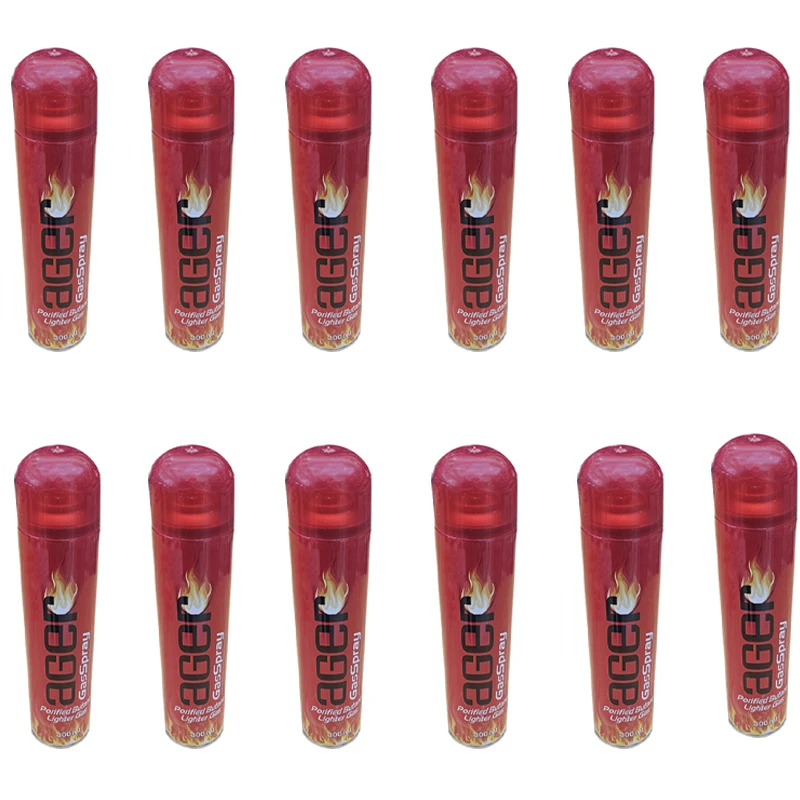 گاز فندک آگر مدل fh3 حجم 300 میلی لیتر بسته 12 عددی