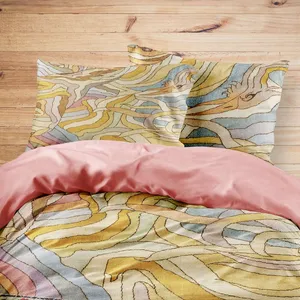 سرویس روتختی مدوپد طرح فرش مدرن مدل C-Modern34 یک نفره 4 تکه