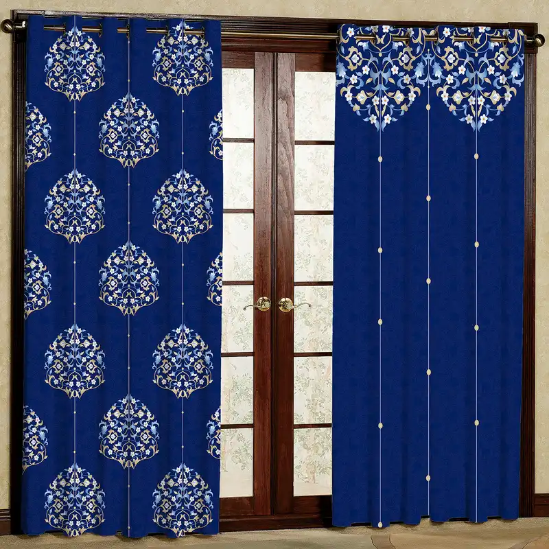 پرده مدل طرحدار مخمل پانچی کد 4038a سایز 200x140 سانتی متر