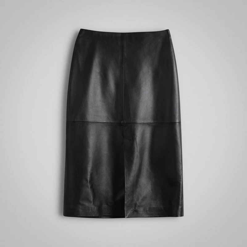 دامن فون زنانه چرم مشهد مدل E0150-001