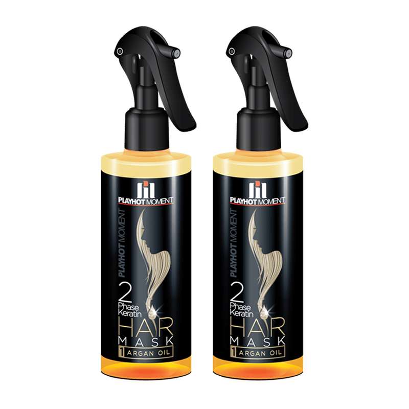اسپری مو پلی هات مومنت مدل Argan oil حجم 280 میلی لیتر مجموعه 2 عددی
