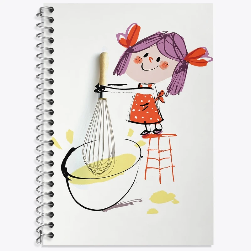 دفتر لغت 50 برگ خندالو طرح کیک و شیرینی پزی کد 36683