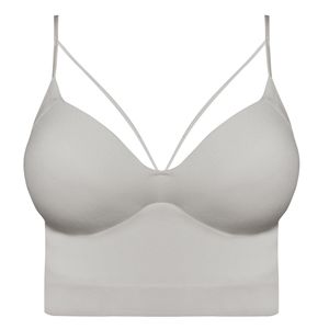 نیم تنه ورزشی زنانه ماییلدا مدل پد ثابت کد 5252-2105 رنگ طوسی