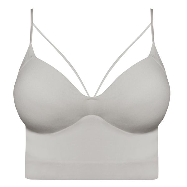 نیم تنه ورزشی زنانه ماییلدا مدل پد ثابت کد 5252-2105 رنگ طوسی