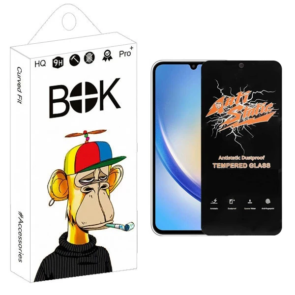 محافظ صفحه نمایش بوک مدل Carbon Antistatic مناسب برای گوشی موبایل سامسونگ Galaxy A34