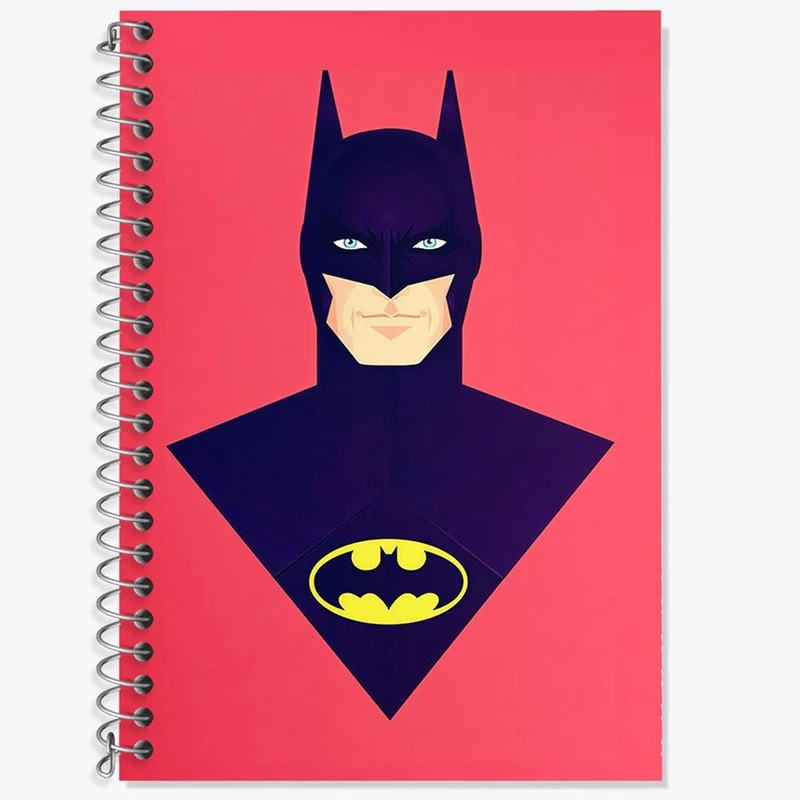 دفتر زبان 50 برگ خندالو مدل دو خط طرح بتمن Batman کد 10275