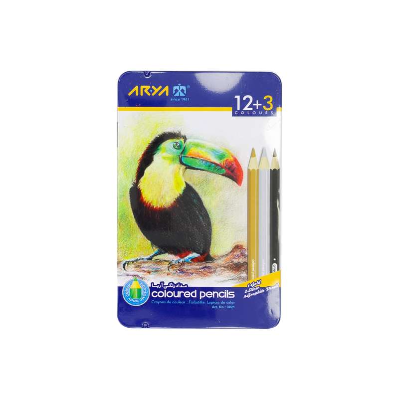 مداد رنگی 15 رنگ آریا کد 5