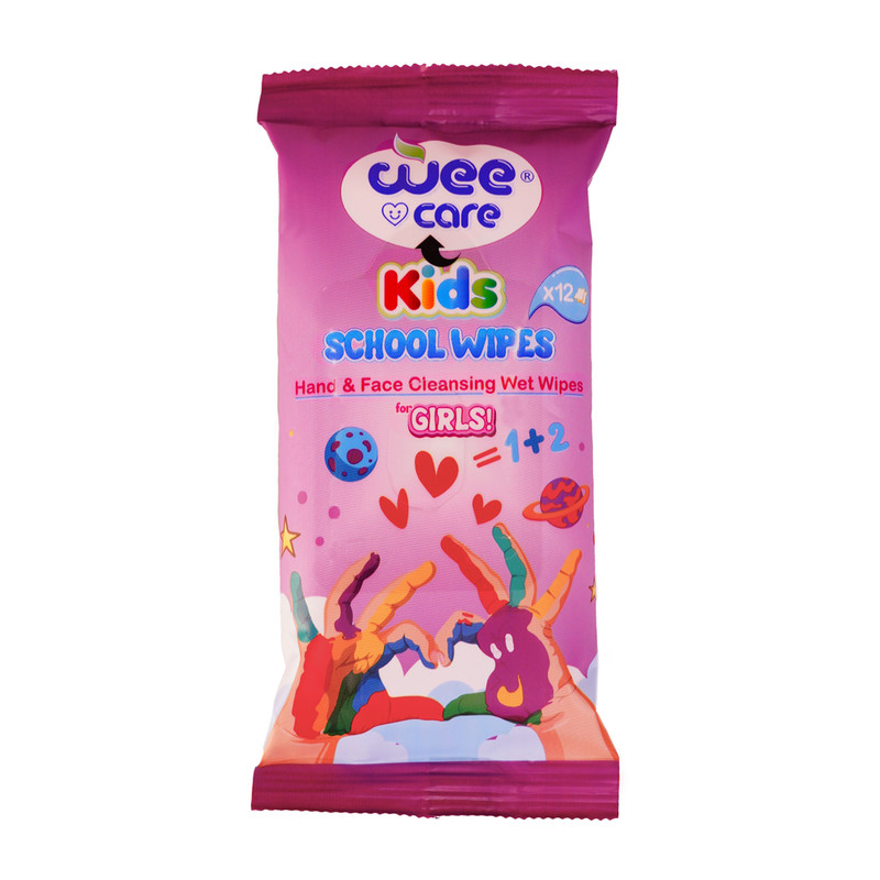 دستمال مرطوب کودک وی کر مدل جیبی Lovely Girls Kids Wipes بسته دو عددی