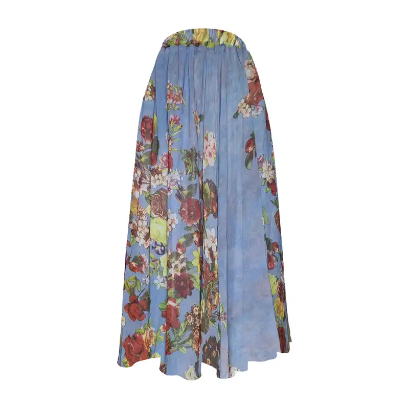 دامن کلوش زنانه مدل H49 رنگ آبی