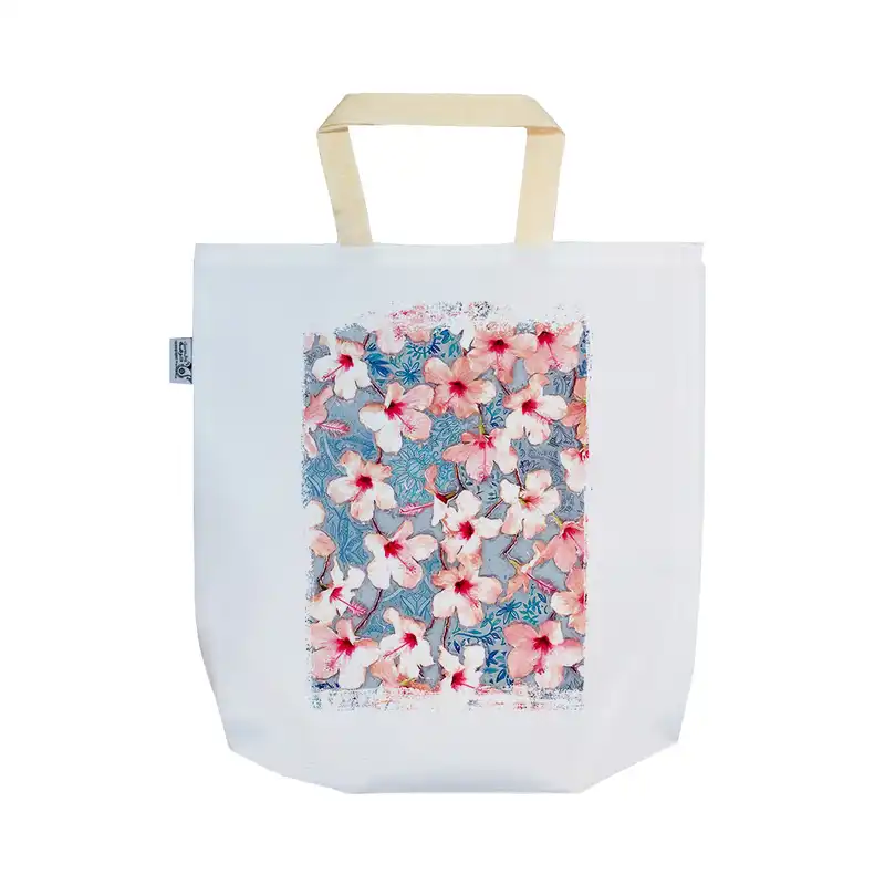 ساک خرید ترمه طراحان ایده مدل شکوفه های هلو 1 کد trm517