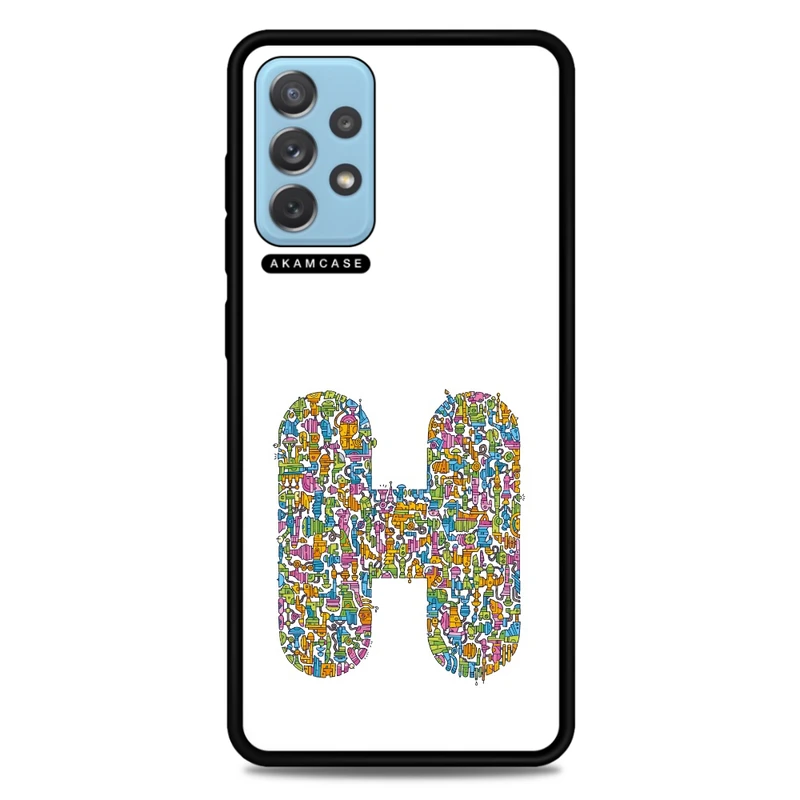 کاور آکام مدل AMC-WSGA72-ALPHADOODLEBET-8 مناسب برای گوشی موبایل سامسونگ Galaxy A72