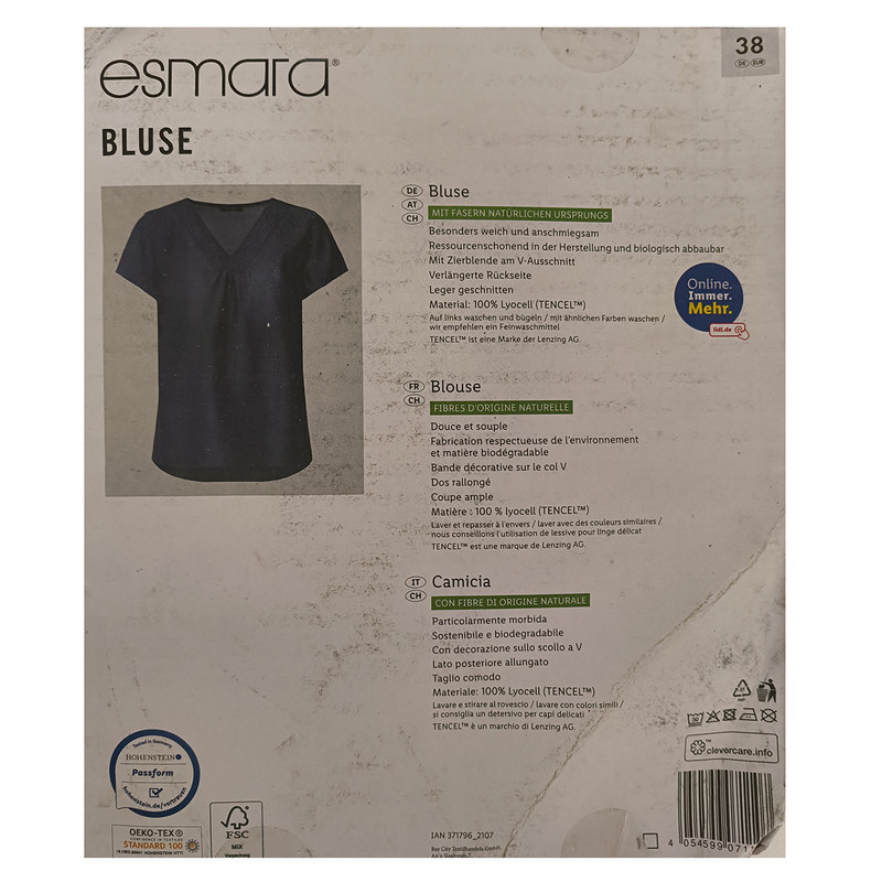 بلوز آستین کوتاه زنانه اسمارا مدل 18403695