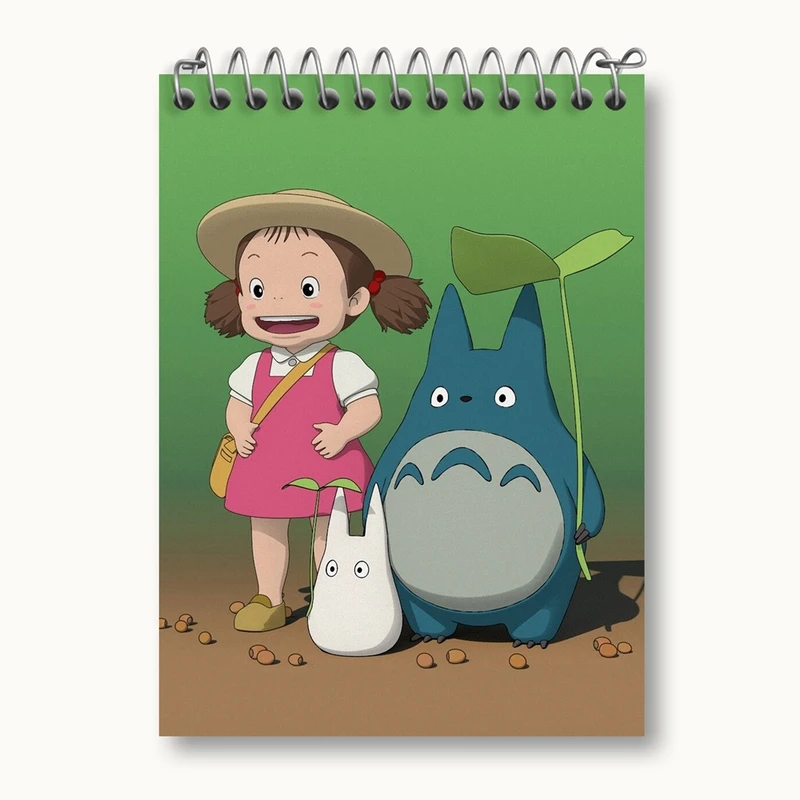 دفتر یادداشت 50 برگ خندالو مدل انیمه توتورو Totoro کد 4540