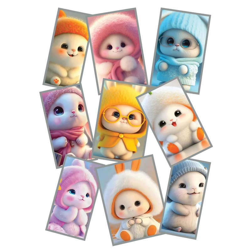 استیکر لپ تاپ طرح خرگوش کد 2029 مجموعه 9 عددی