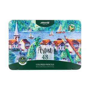  مداد رنگی 48 رنگ آریا مدل آرتیست جعبه فلزی کد 049