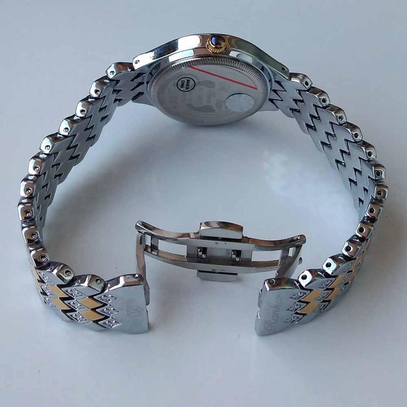 ساعت مچی عقربه ای دخترانه مدل بند فلزی کد 55 ساعت مچی عقربه ای دخترانه مدل بند فلزی کد 55