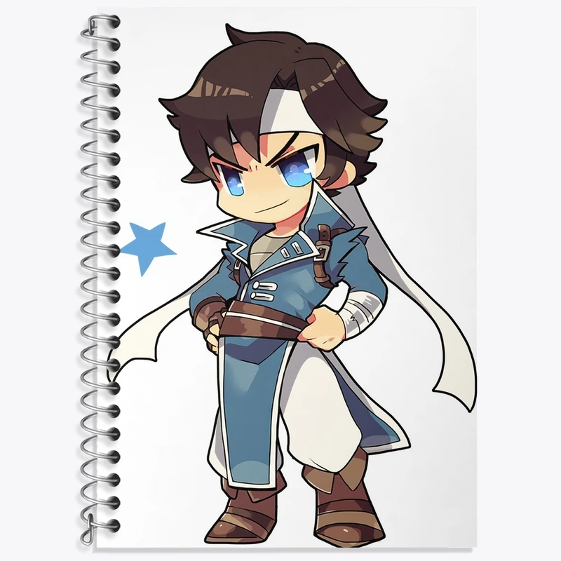 دفتر زبان 50 برگ خندالو مدل سه خط طرح بازی کسلوانیا (Castlevania) کد 35418