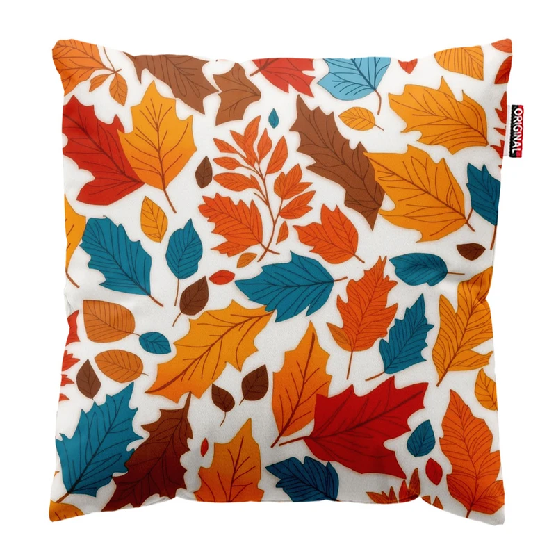  کوسن پاد آفرین طرح برگ و پاییز کد 1800 سایز 30*30 سانتی متر