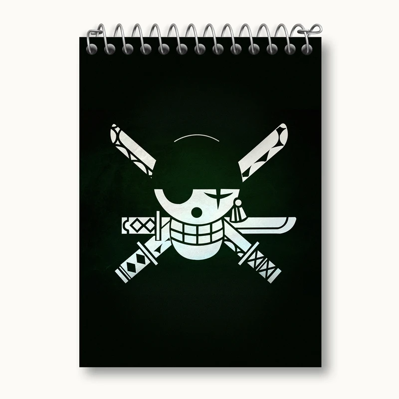 دفتر یادداشت 50 برگ خندالو مدل علامت زورو انیمه وان پیس One Piece کد 11425