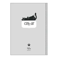 دفتر مشق 100 برگ مای پلن طرح گربه مدل صفحات شماره&zwnj;دار کد F2002