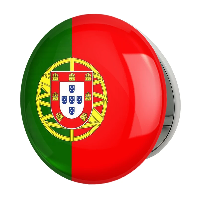 آینه جیبی خندالو طرح تیم ملی پرتغال مدل تاشو کد 2001 