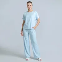 ست تی‌شرت آستین کوتاه و شلوار راحتی زنانه مدل sade کد 9843