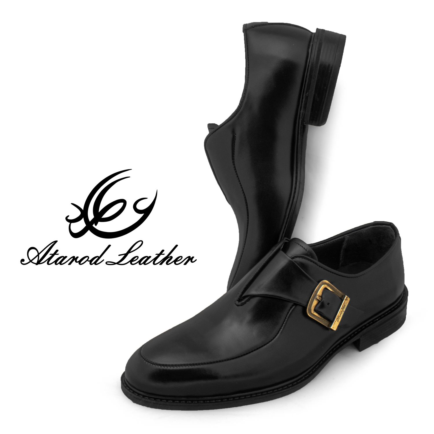 کفش مردانه چرم عطارد مدل چرم طبیعی کد SH284 -  - 4