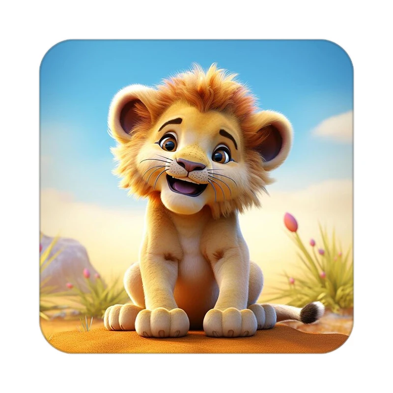 زیر لیوانی کاکتی طرح حیوانات کارتونی مدل mp27282