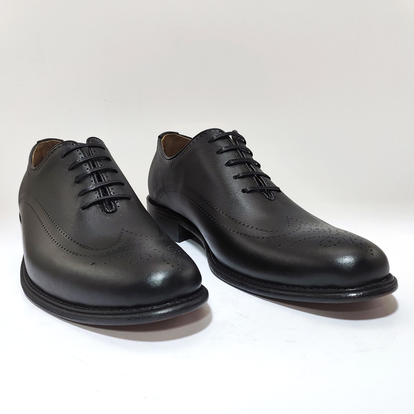 کفش مردانه کرمانی مدل تمام چرم طبیعی دستدوز کد 1037 رنگ مشکی -  - 3