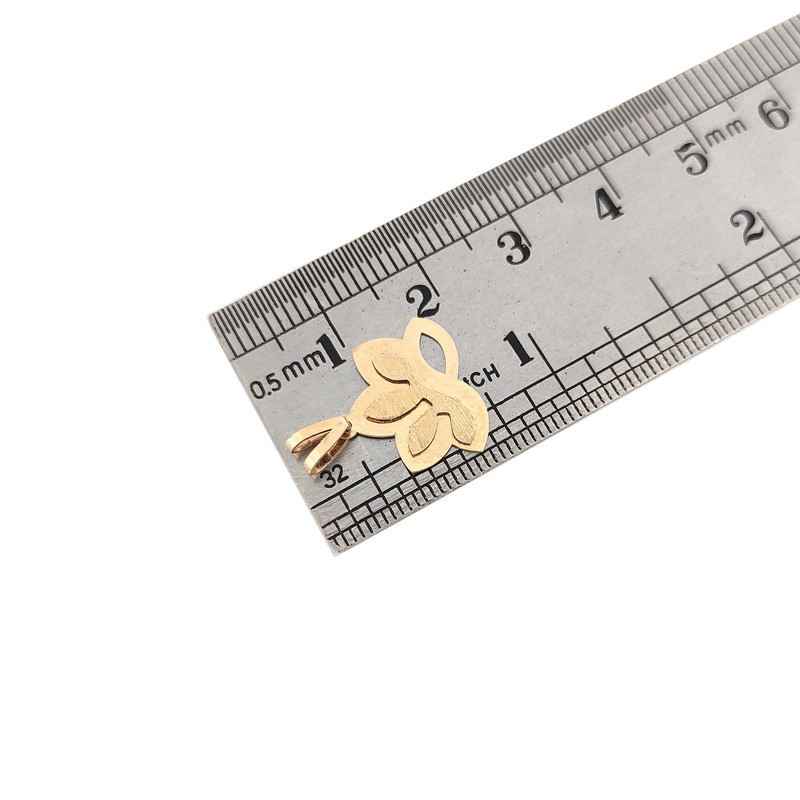 آویز گردنبند طلا 18 عیار بچگانه طلا و جواهرسازی افرا مدل لوتوس کد 085