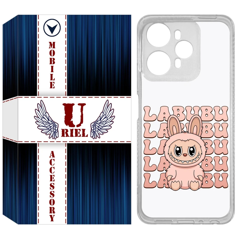 کاور یوریل مدل Clear کد 133 طرح لبوبو Labubu مناسب برای گوشی موبایل وکال V1 / V1 Plus