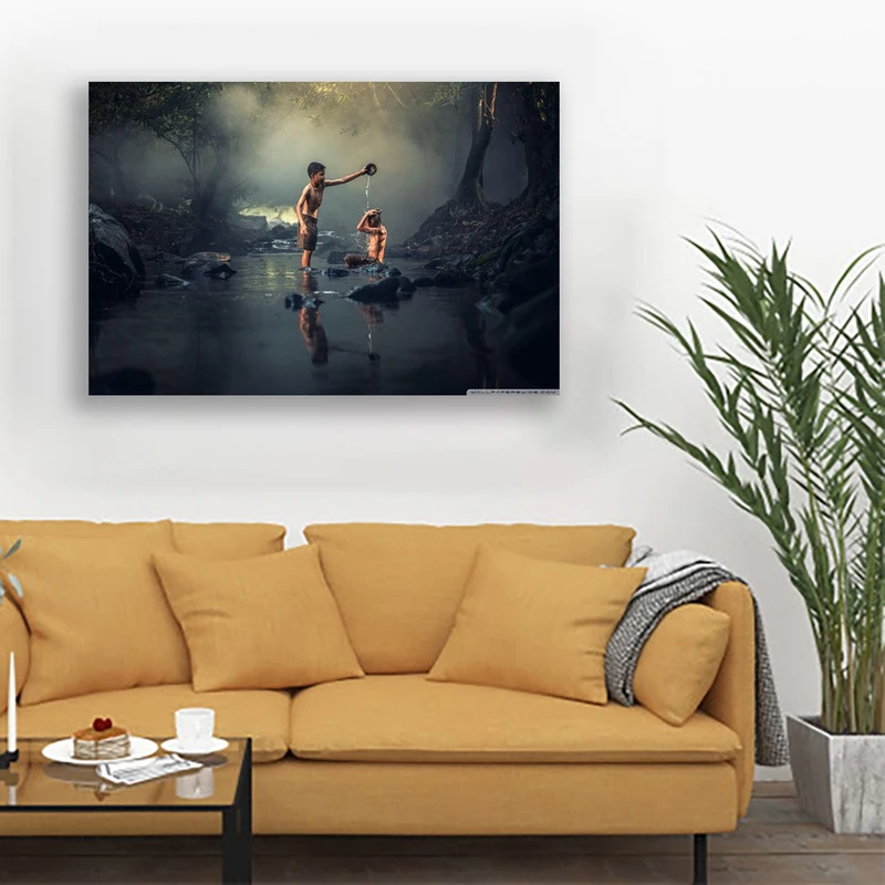 تابلو شاسی طرح حمام در رودخانه کد o97