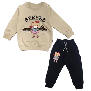 ست سویشرت و شلوار دخترانه مدل خرس 1226