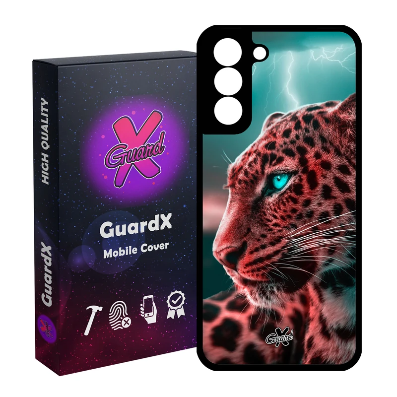 کاور گارد ایکس طرح پلنگ مدل Glass10233 مناسب برای گوشی موبایل سامسونگ Galaxy S21 FE