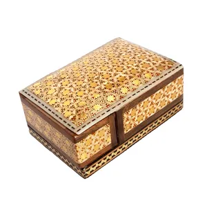 جا سکه ای خاتم کاری مدل کبریتی طرح ستاره