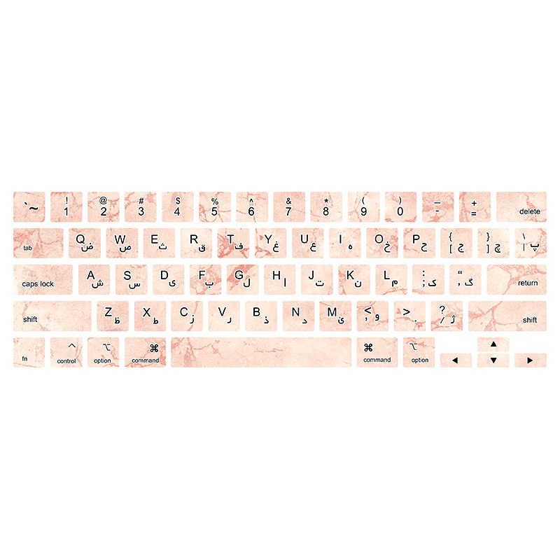 برچسب کیبورد فارسی طرح marble147 مناسب برای مک بوک پرو 16 اینچ 2019