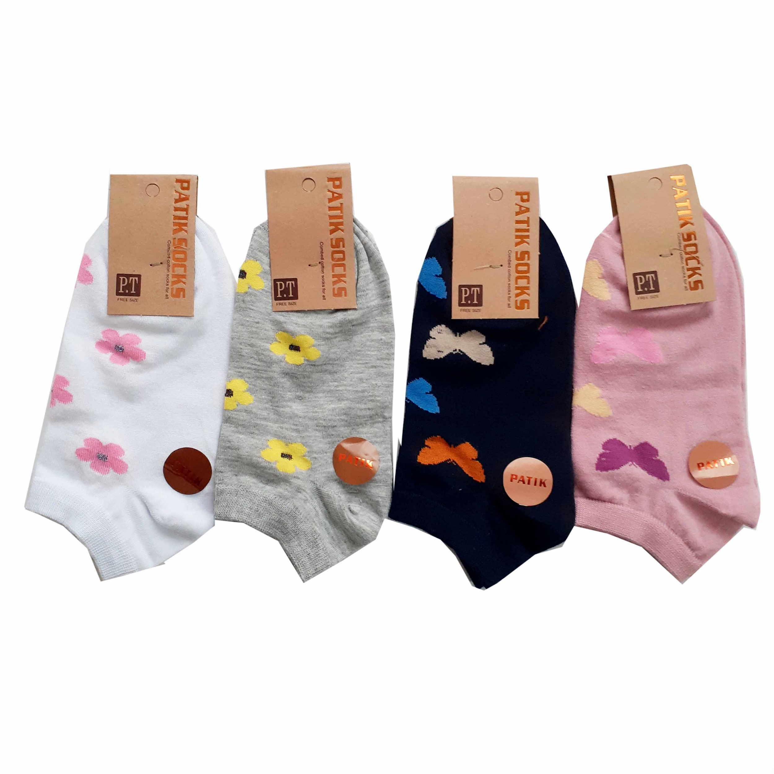 جوراب دخترانه پاتیک مدل مچی مجموعه 4 عددی 