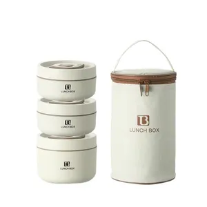 ظرف غذا مدل دایره ای کد 003 مجموعه سه عددی به همراه کیف